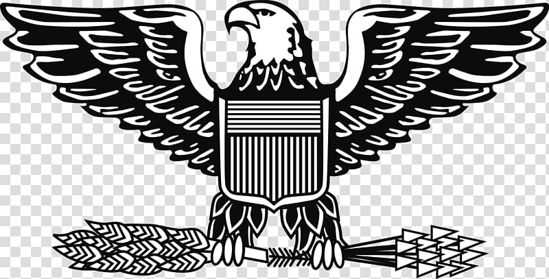 black and white eagle illustration, Military rank Colonel United States Army officer rank insignia, Military Eagle transparent background PNG clipart