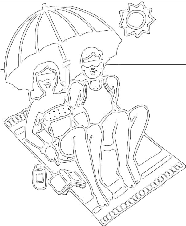 sunny clip art black and white