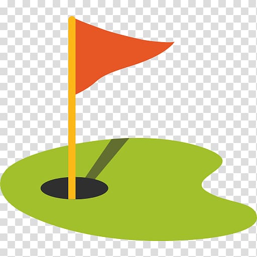 red and yellow flaglet illustration, Emoji Golf Flag Sport , hole transparent background PNG clipart