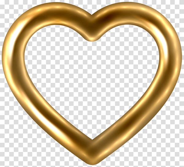 Heart Gold , gold heart transparent background PNG clipart