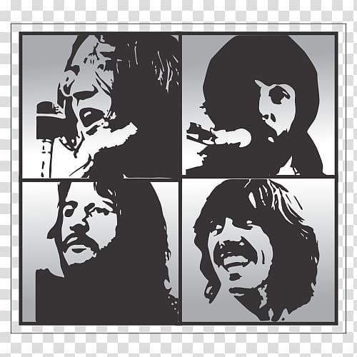 The Beatles Silhouette Let It Be Stencil, Silhouette transparent background PNG clipart