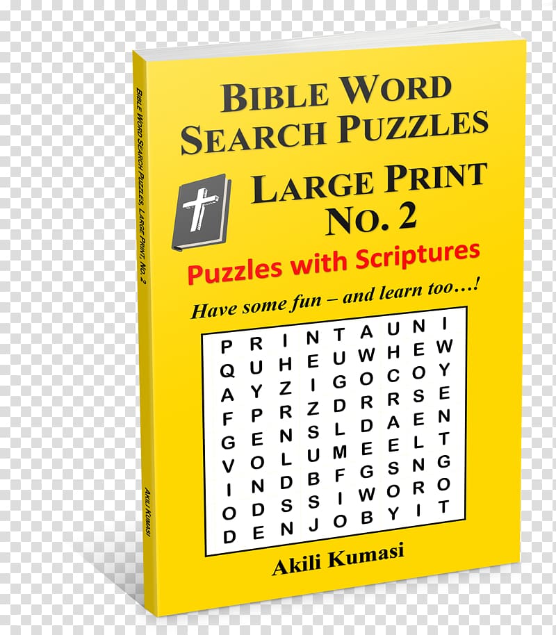 Bible Word Search Puzzles, Large Print No. 2: 50 Puzzles with Scriptures Bible Word Search Puzzles, Large Print No. 2: 50 Puzzles with Scriptures Large Print Wordsearch Bible Word Search: Promises in the Bible, book transparent background PNG clipart