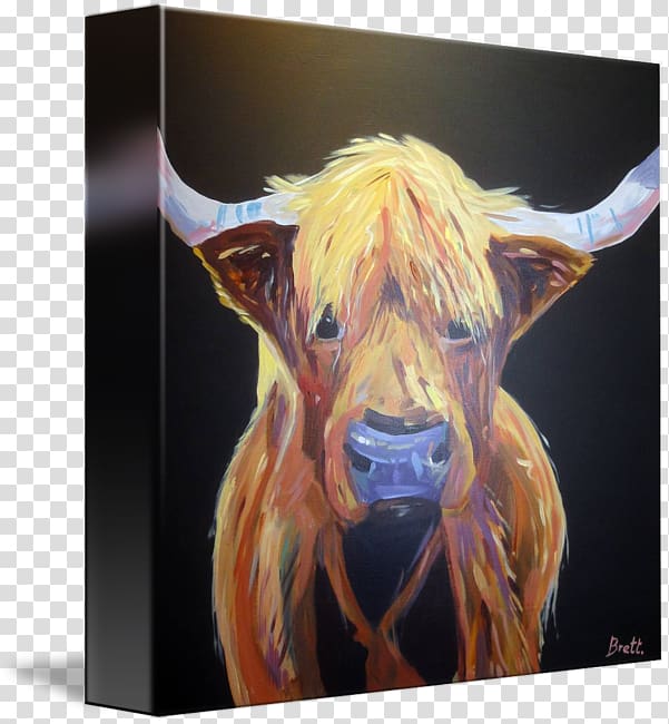 Cattle Painting Snout Jeffrey Horn, highland cow transparent background PNG clipart