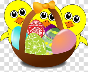 Easter Bunny Chicken Easter egg Cartoon, Easter Basket transparent background PNG clipart thumbnail