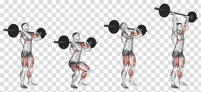 Shoulder Push press Barbell Overhead press Exercise, barbell transparent background PNG clipart