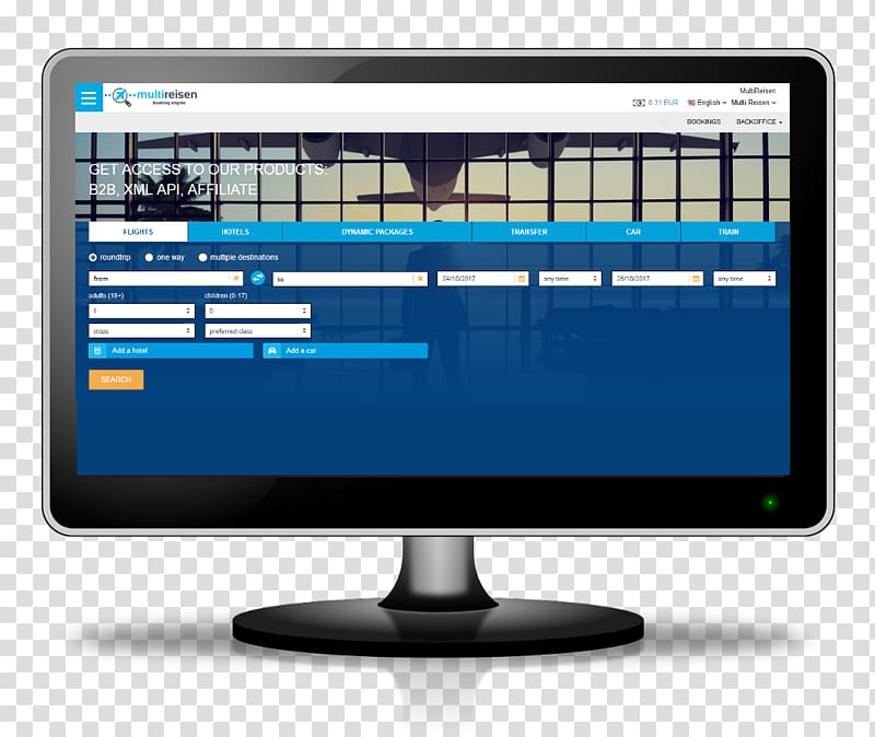 Computer Monitors Internet booking engine Online hotel reservations Hotel consolidator, Online Hotel Reservations transparent background PNG clipart