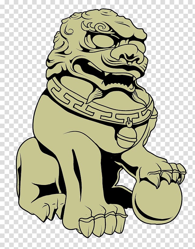 Chinese guardian lions Cartoon, Lions elements transparent background PNG clipart
