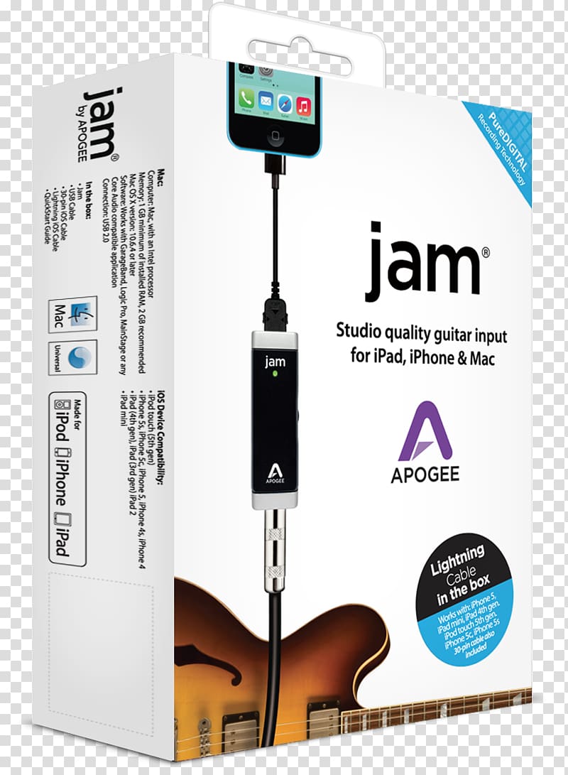 iPad 2 Apogee Jam 96K Apogee Electronics Lightning Interface, lightning transparent background PNG clipart