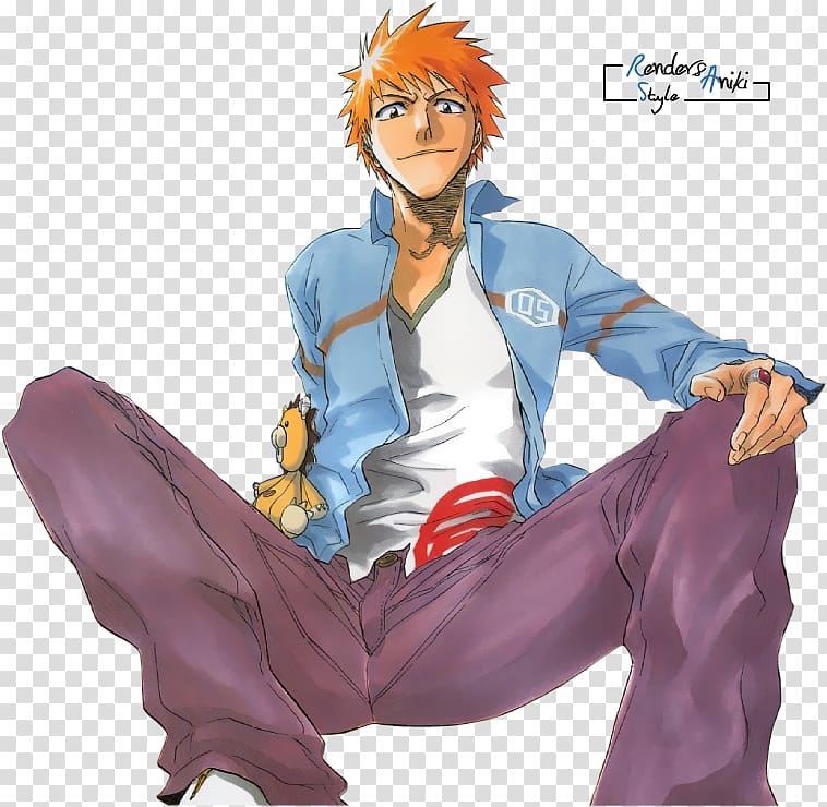 Ichigo Kurosaki Bleach Anime Manga Rukia Kuchiki, ichigo kurosaki transparent background PNG clipart