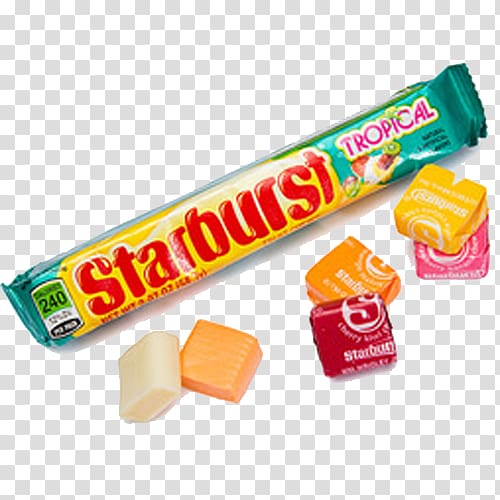 Gummi candy Chewing gum Chocolate bar Mars Snackfood US Starburst Tropical Fruit Chews Candy corn, chewing gum transparent background PNG clipart