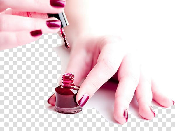 Nail polish Manicure Cosmetics Pedicure, Red nail polish transparent background PNG clipart