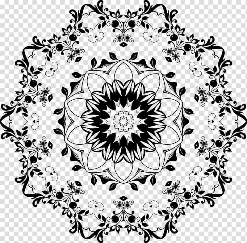 mandala art deco transparent background PNG clipart