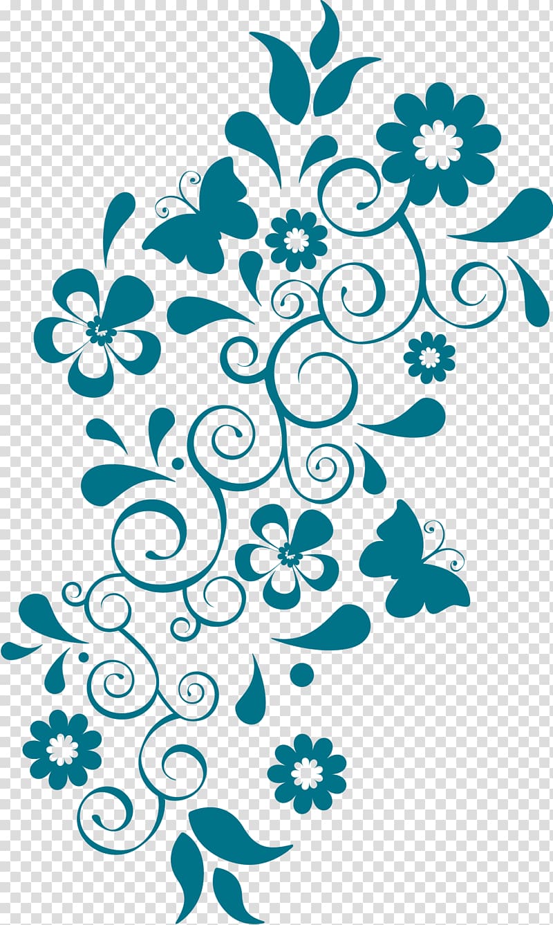Butterfly Green Gratis, Hand painted green flowers transparent background PNG clipart