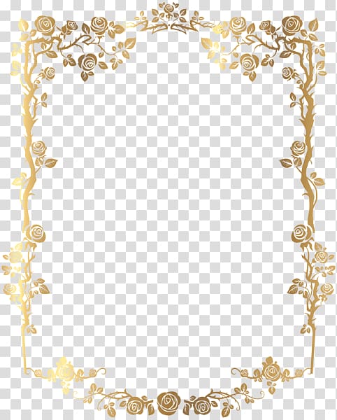 material gold border transparent background PNG clipart
