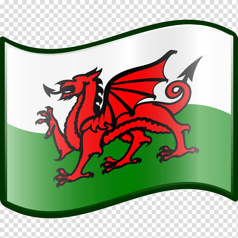 Flag of Wales Welsh , simplified transparent background PNG clipart