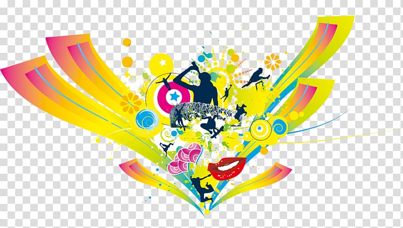behind the dynamic hip hop music elements transparent background PNG clipart