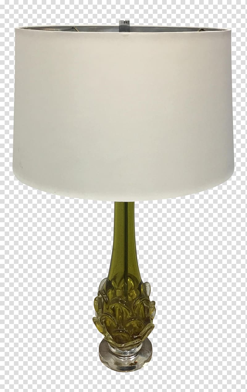 Bedside Tables Lamp Light fixture, bronze drum vase design transparent background PNG clipart