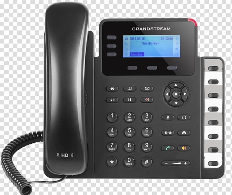 Grandstream Networks VoIP phone Telephone Session Initiation Protocol Voice over IP, phone transparent background PNG clipart