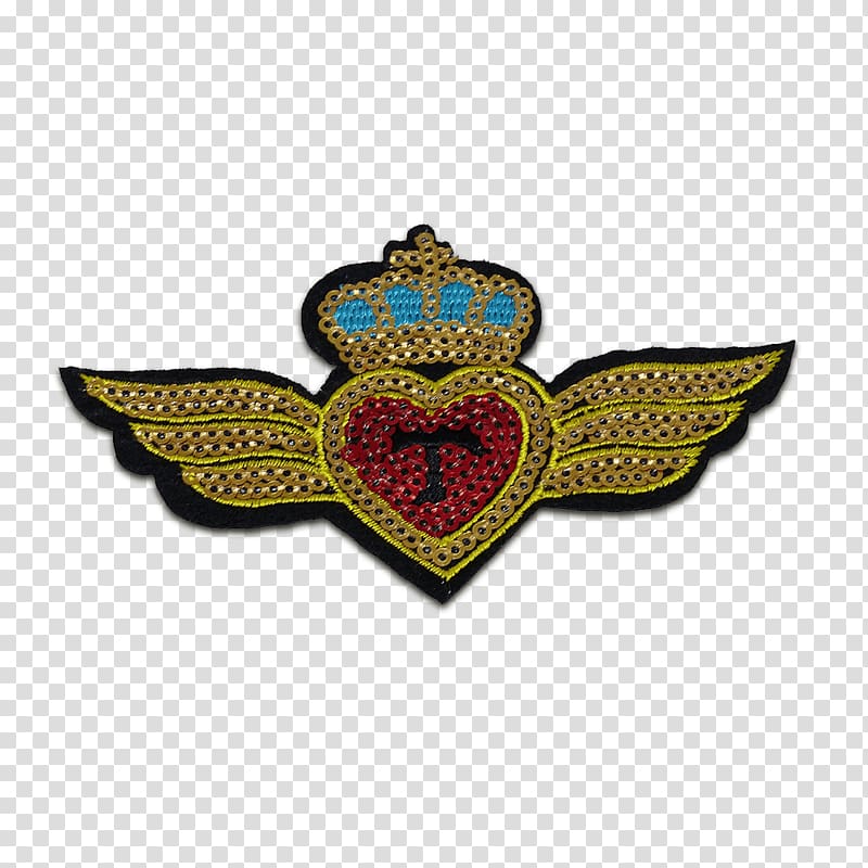 Embroidered patch Emblem Symbol Clothing Badge, krone emoji transparent background PNG clipart