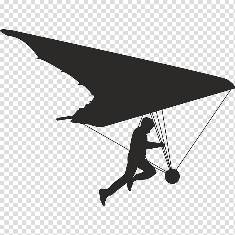 Paragliding Glider graphics Hang gliding Silhouette, silhouette transparent background PNG clipart