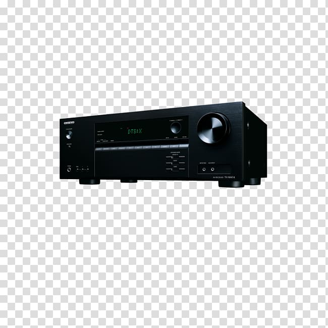 ONKYO TX-NR474 5.1channels Surround 3D Black AV receiver Dolby Atmos Home Theater Systems Audio, others transparent background PNG clipart