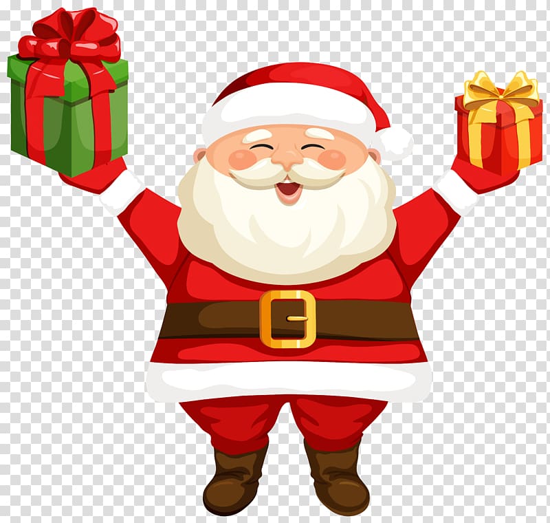 Santa Claus Rudolph , Santa Claus with Gifts , Santa Claus illustration transparent background PNG clipart