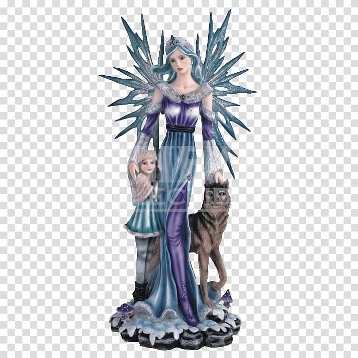 The Fairy with Turquoise Hair Figurine Statue Angel, Child winter transparent background PNG clipart