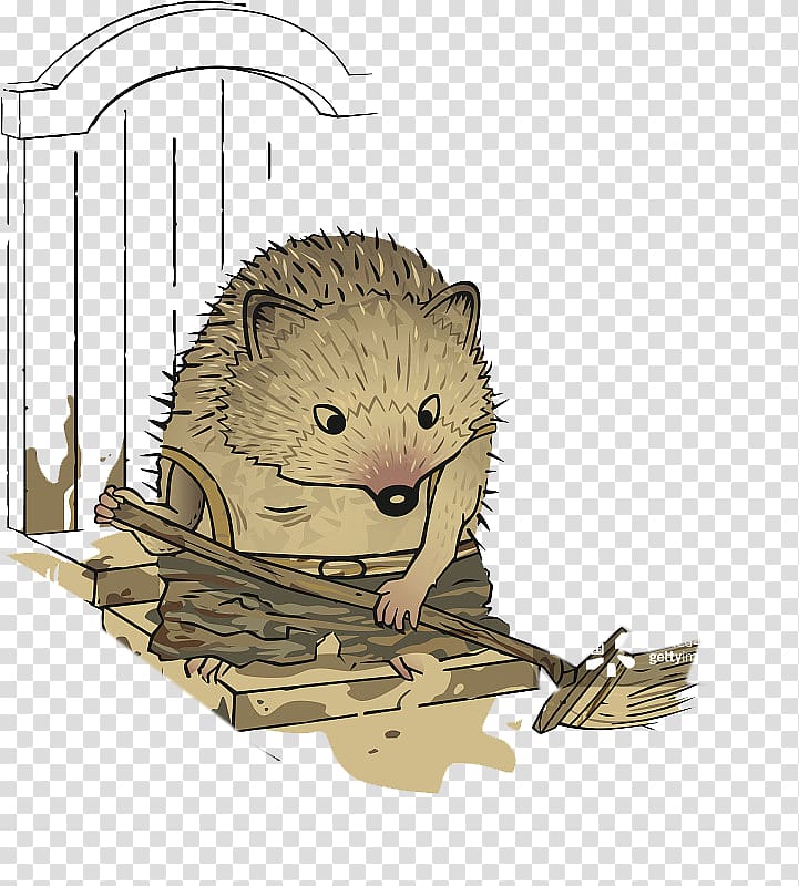 Hedgehog Cartoon Illustration, Animal comics designed to clean the Hedgehog transparent background PNG clipart