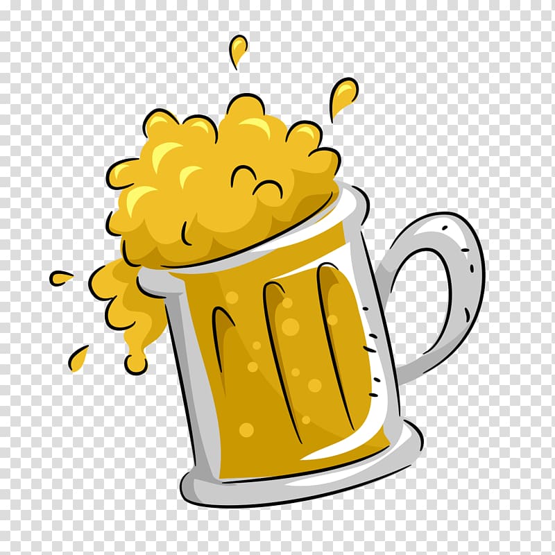beer in mug illustration, Beer Oktoberfest Cartoon, Beer Cup cartoon graphics transparent background PNG clipart
