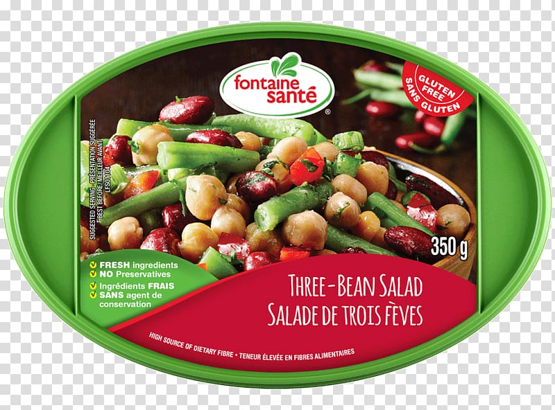 Vegetarian cuisine Vegetable Bean salad Food, recette salade verte transparent background PNG clipart