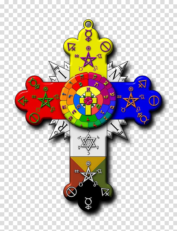 Hermetic Order of the Golden Dawn Rose Cross Lamen Rosicrucianism Christian cross, christian cross transparent background PNG clipart