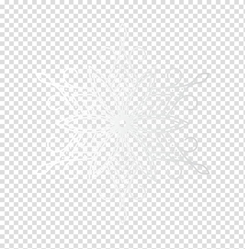 white flower illustration, Black and white Line Point Angle, White Snowflake transparent background PNG clipart