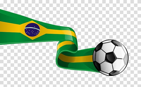 brazilian flag and soccer transparent background PNG clipart