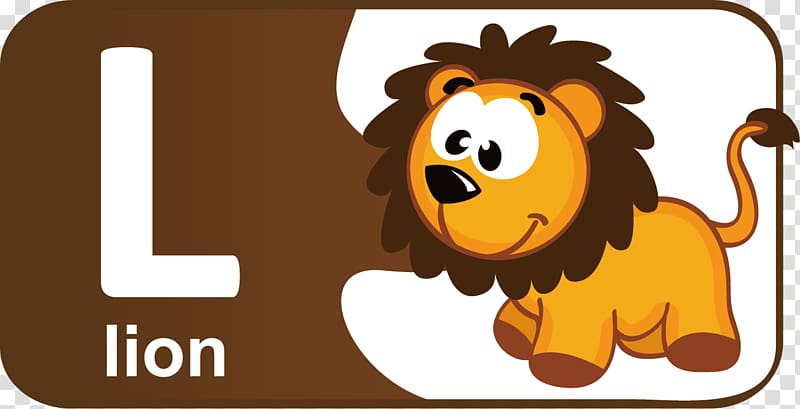 Lion English alphabet Letter, Cartoon children the English alphabet l transparent background PNG clipart