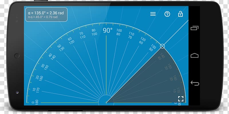 Smartphone Display device Ruler Android, protractor and compas transparent background PNG clipart