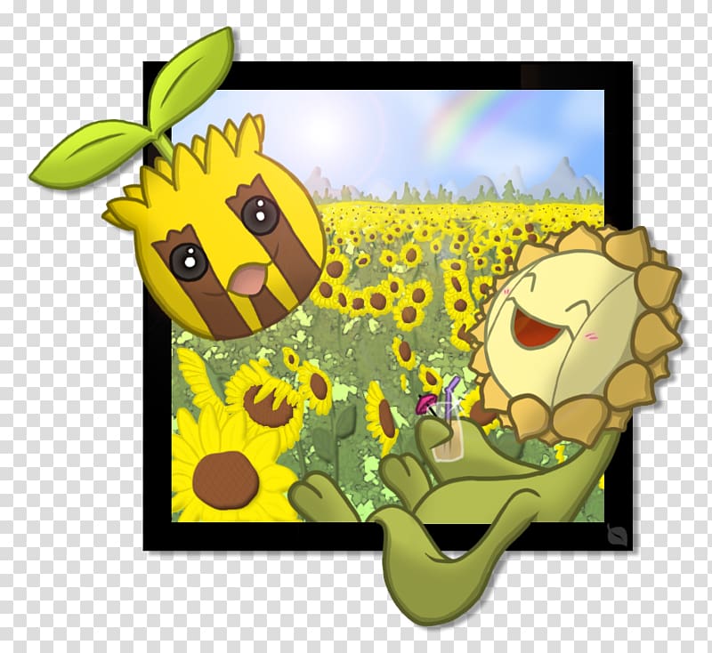 Pokémon Sun and Moon Sunflora Sunkern Common sunflower, Sun bath transparent background PNG clipart