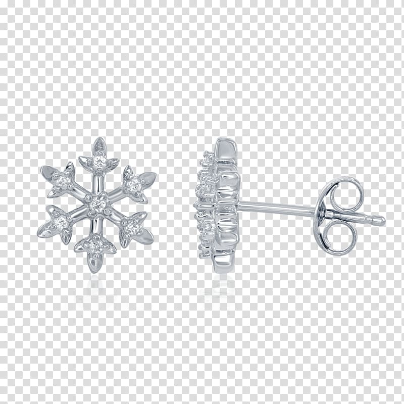 Earring Elsa Jewellery Diamond, snowflake pendant transparent background PNG clipart