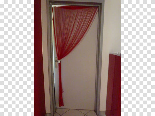 Curtain & Drape Rails Door Window covering, rideau rouge transparent background PNG clipart