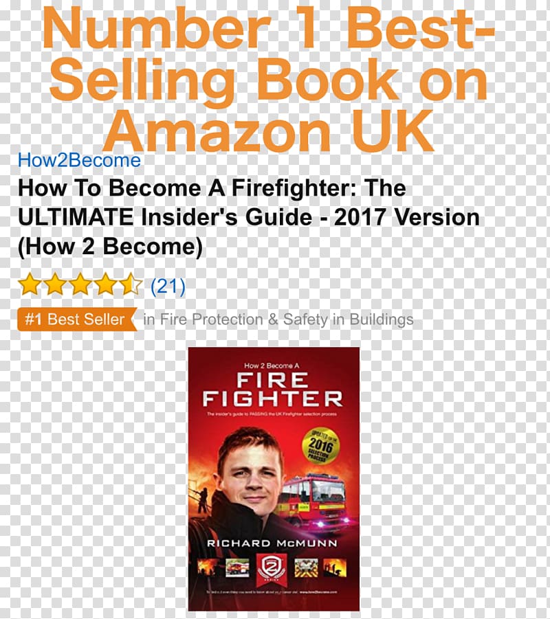 FIREFIGHTER INTERVIEW DVD 2015 A Firefighter: The Insider\'s Guide Hardcover Brand Book, how to become a firefighter the ultimate insider\'s transparent background PNG clipart