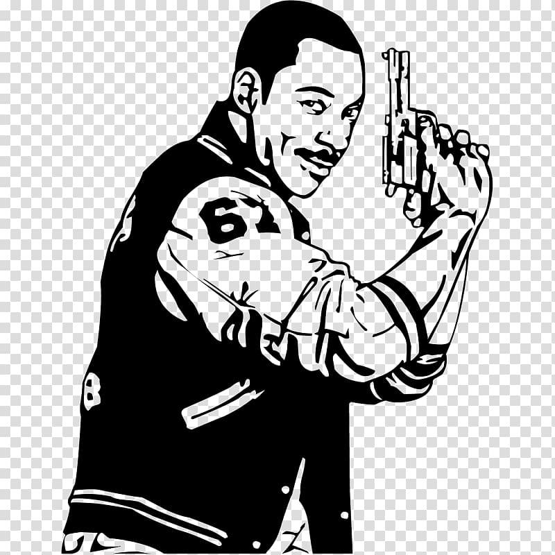 Beverly Hills Cop Axel Foley 1980s T-shirt, eddie murphy transparent background PNG clipart