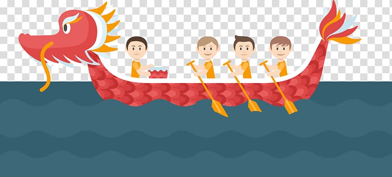 Zongzi Dragon Boat Festival Bateau-dragon, Dragon Boat Race transparent background PNG clipart