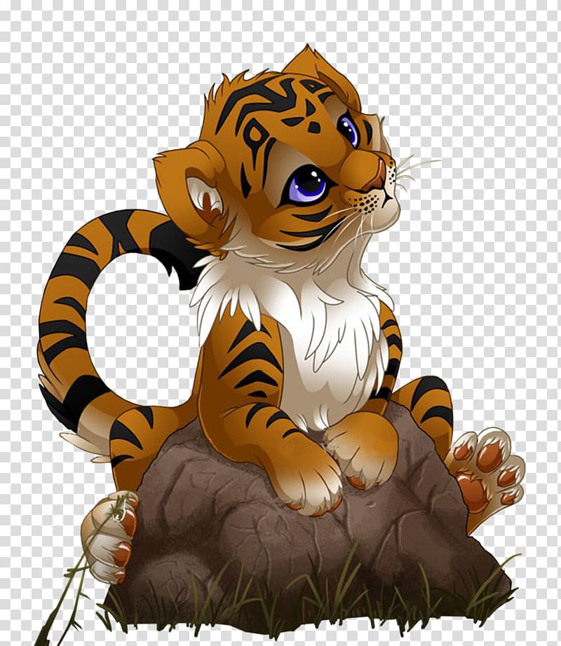Animation Bengal tiger Cartoon , lynx transparent background PNG clipart