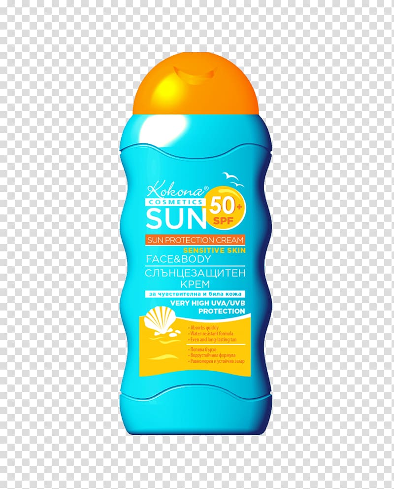 Sunscreen Lotion Factor de protección solar Cream Skin, Face transparent background PNG clipart