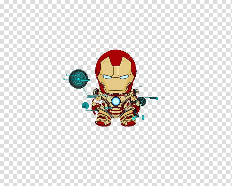 Iron Man Cartoon Illustration, Brave iron man! transparent background PNG clipart
