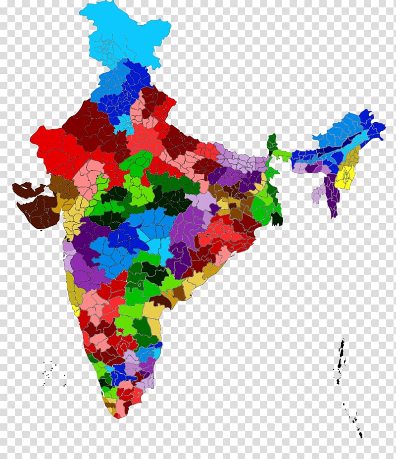 States and territories of India Map, indus transparent background PNG clipart