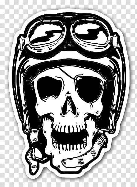 Bom Despacho Paper Sticker UNA University Centre Decal, Motorcycle Skull transparent background PNG clipart