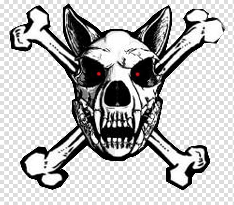 gray and black animal skull and bones illustration, Police dog Skull and crossbones , Old West Graphics transparent background PNG clipart