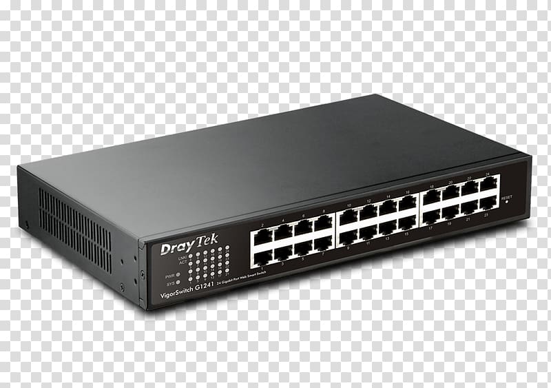 Power over Ethernet Gigabit Ethernet Network switch DrayTek Port, others transparent background PNG clipart