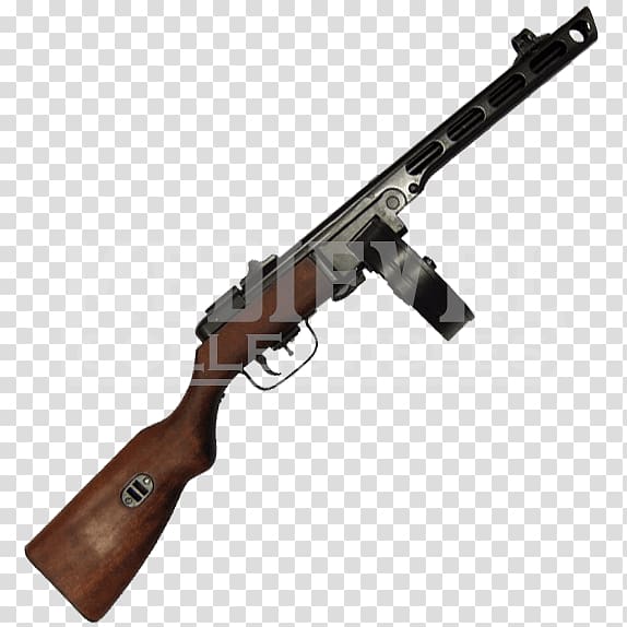 Second World War PPSh-41 Thompson submachine gun Firearm, weapon transparent background PNG clipart