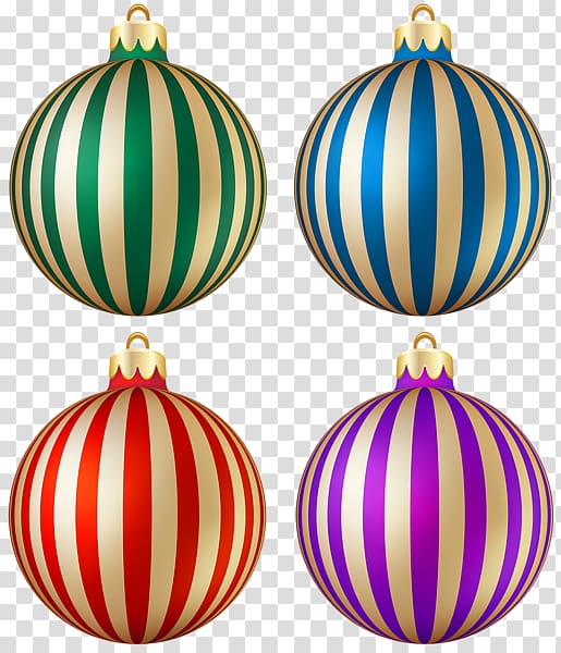 Christmas ornament Christmas decoration Holiday, gold stripes transparent background PNG clipart